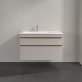 Тумба под раковину Villeroy & Boch Venticello 95,3х50,2 см ДСП мягкий серый/ручка медь A92705VK