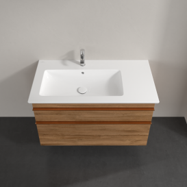 Тумба под раковину Villeroy & Boch Venticello 95,3х50,2 см ДСП дуб канзас/ручка медь A92705RH