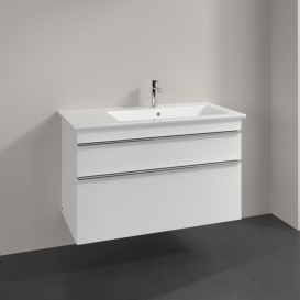 Тумба под раковину Villeroy & Boch Venticello 95,3х50,2 см МДФ глянцевый белый/ручка хром A92801DH