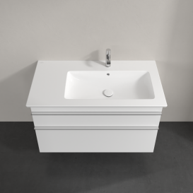 Тумба під раковину Villeroy & Boch Venticello 95,3х50,2 см ДСП/МДФ білий матовий/ручка хром A92801MS