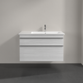 Тумба под раковину Villeroy & Boch Venticello 95,3х50,2 см ДСП/МДФ белое дерево/ручка хром A92801E8