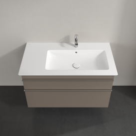 Тумба под раковину Villeroy & Boch Venticello 95,3х50,2 ДСП трюфель серый/ручка хром A92801VG