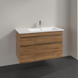 Тумба под раковину Villeroy & Boch Venticello 95,3х50,2 см ДСП дуб канзас/ручка хром A92801RH