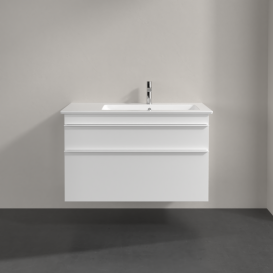 Тумба під раковину Villeroy & Boch Venticello 95,3х50,2 см МДФ глянсовий білий/ручка алюміній білий A92802DH