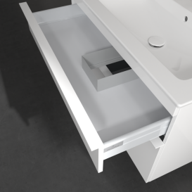 Тумба під раковину Villeroy & Boch Venticello 95,3х50,2 см МДФ глянсовий білий/ручка алюміній білий A92802DH