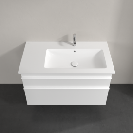 Тумба под раковину Villeroy & Boch Venticello 95,3х50,2 см ДСП/МДФ белый матовый/ручка алюминий белый A92802MS