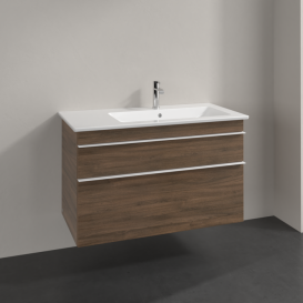 Тумба под раковину Villeroy & Boch Venticello 95,3х50,2 см ДСП дуб аризона/ручка алюминий белый A92802VH