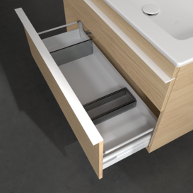 Тумба под раковину Villeroy & Boch Venticello 95,3х50,2 см ДСП северный дуб/ручка алюминий белый A92802VJ