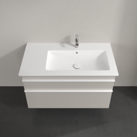 Тумба под раковину Villeroy & Boch Venticello 95,3х50,2 см ДСП мягкий серый/ручка алюминий белый A92802VK