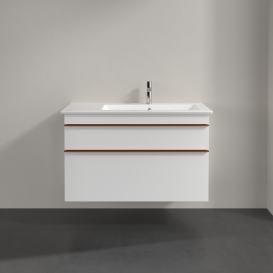 Тумба под раковину Villeroy & Boch Venticello 95,3х50,2 см МДФ глянцевый белый/ручка медь A92805DH