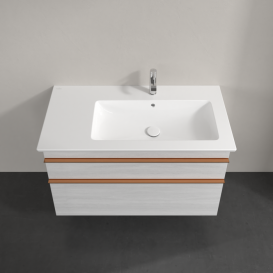 Тумба под раковину Villeroy & Boch Venticello 95,3х50,2 см ДСП/МДФ белое дерево/ручка медь A92805E8