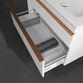 Тумба під раковину Villeroy & Boch Venticello 95,3х50,2 см ДСП/МДФ білий матовий/ручка мідь A92805MS