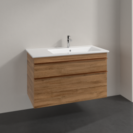 Тумба под раковину Villeroy & Boch Venticello 95,3х50,2 см ДСП дуб канзас/ручка медь  A92805RH