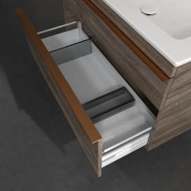 Тумба под раковину Villeroy & Boch Venticello 95,3х50,2 см ДСП каменный дуб/ручка медь A92805RK