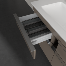 Тумба под раковину Villeroy & Boch Venticello 115,3х50,2 ДСП трюфель серый/ручка хром A92901VG