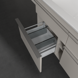 Тумба под раковину Villeroy & Boch Venticello 115,3х50,2 см ДСП мягкий серый/ручка хром A92901VK
