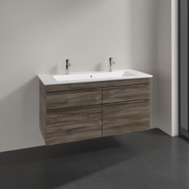 Тумба под раковину Villeroy & Boch Venticello 115,3х50,2 см ДСП каменный дуб/ручка хром A92901RK