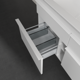 Тумба под раковину Villeroy & Boch Venticello 115,3х50,2 см ДСП/МДФ белый матовый/ручка алюминий белый A92902MS