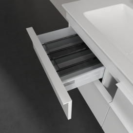 Тумба под раковину Villeroy & Boch Venticello 115,3х50,2 см ДСП/МДФ белый матовый/ручка алюминий белый A92902MS