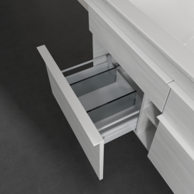 Тумба под раковину Villeroy & Boch Venticello 115,3х50,2 см ДСП/МДФ белое дерево/ручка алюминий белый A92902E8