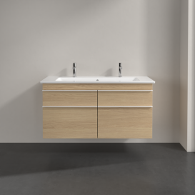 Тумба під раковину Villeroy & Boch Venticello 115,3х50,2 см ДСП північний дуб/ручка алюміній білий A92902VJ