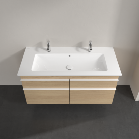 Тумба під раковину Villeroy & Boch Venticello 115,3х50,2 см ДСП північний дуб/ручка алюміній білий A92902VJ