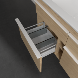 Тумба під раковину Villeroy & Boch Venticello 115,3х50,2 см ДСП північний дуб/ручка алюміній білий A92902VJ