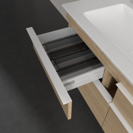 Тумба під раковину Villeroy & Boch Venticello 115,3х50,2 см ДСП північний дуб/ручка алюміній білий A92902VJ