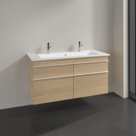 Тумба під раковину Villeroy & Boch Venticello 115,3х50,2 см ДСП північний дуб/ручка алюміній білий A92902VJ