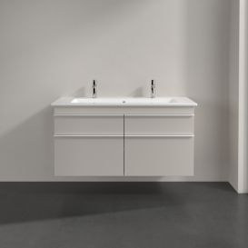 Тумба под раковину Villeroy & Boch Venticello 115,3х50,2 см ДСП мягкий серый/ручка алюминий белый A92902VK