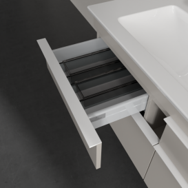 Тумба под раковину Villeroy & Boch Venticello 115,3х50,2 см ДСП мягкий серый/ручка алюминий белый A92902VK