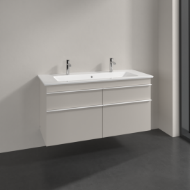 Тумба под раковину Villeroy & Boch Venticello 115,3х50,2 см ДСП мягкий серый/ручка алюминий белый A92902VK