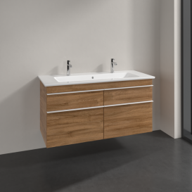 Тумба под раковину Villeroy & Boch Venticello 115,3х50,2 см ДСП дуб канзас/ручка алюминий белый A92902RH