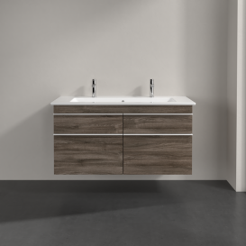 Тумба под раковину Villeroy & Boch Venticello 115,3х50,2 см ДСП каменный дуб/ручка алюминий белый A92902RK