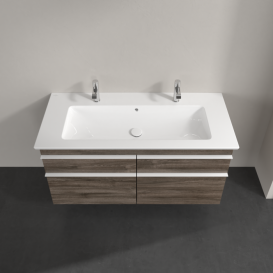 Тумба под раковину Villeroy & Boch Venticello 115,3х50,2 см ДСП каменный дуб/ручка алюминий белый A92902RK