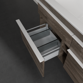 Тумба под раковину Villeroy & Boch Venticello 115,3х50,2 см ДСП каменный дуб/ручка алюминий белый A92902RK