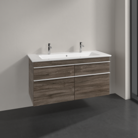 Тумба под раковину Villeroy & Boch Venticello 115,3х50,2 см ДСП каменный дуб/ручка алюминий белый A92902RK