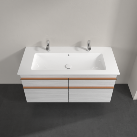 Тумба під раковину Villeroy & Boch Venticello 115,3х50,2 см ДСП/МДФ біле дерево/ручка мідь A92905E8