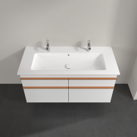 Тумба под раковину Villeroy & Boch Venticello 115,3х50,2 см ДСП/МДФ белый матовый/ручка медь A92905MS