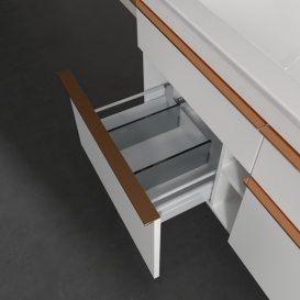 Тумба под раковину Villeroy & Boch Venticello 115,3х50,2 см ДСП/МДФ белый матовый/ручка медь A92905MS