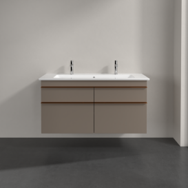 Тумба под раковину Villeroy & Boch Venticello 115,3х50,2 ДСП трюфель серый/ручка медь A92905VG