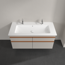 Тумба под раковину Villeroy & Boch Venticello 115,3х50,2 см ДСП мягкий серый/ручка медь A92905VK