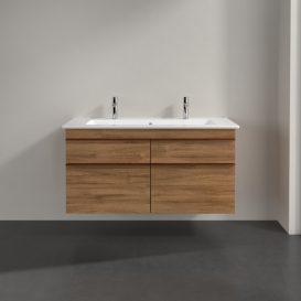 Тумба під раковину Villeroy & Boch Venticello 115,3х50,2 см ДСП дуб канзас/ручка мідь A92905RH