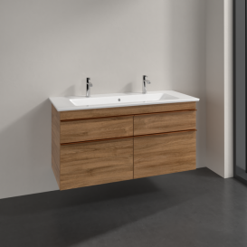 Тумба під раковину Villeroy & Boch Venticello 115,3х50,2 см ДСП дуб канзас/ручка мідь A92905RH