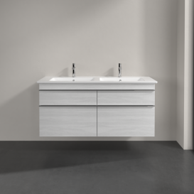 Тумба под раковину Villeroy & Boch Venticello 125,3х50,2 см ДСП/МДФ белое дерево/ручка хром A93001E8