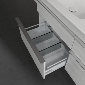 Тумба под раковину Villeroy & Boch Venticello 125,3х50,2 см ДСП/МДФ белое дерево/ручка хром A93001E8