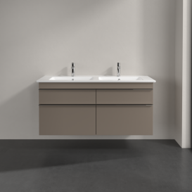 Тумба под раковину Villeroy & Boch Venticello 125,3х50,2 ДСП трюфель серый/ручка хром A93001VG