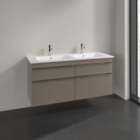 Тумба под раковину Villeroy & Boch Venticello 125,3х50,2 ДСП трюфель серый/ручка хром A93001VG