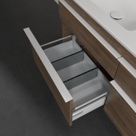 Тумба под раковину Villeroy & Boch Venticello 125,3х50,2 см ДСП дуб аризона/ручка алюминий белый A93002VH