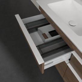 Тумба под раковину Villeroy & Boch Venticello 125,3х50,2 см ДСП дуб аризона/ручка алюминий белый A93002VH